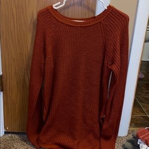 Burnt Orange Tunic Sweater